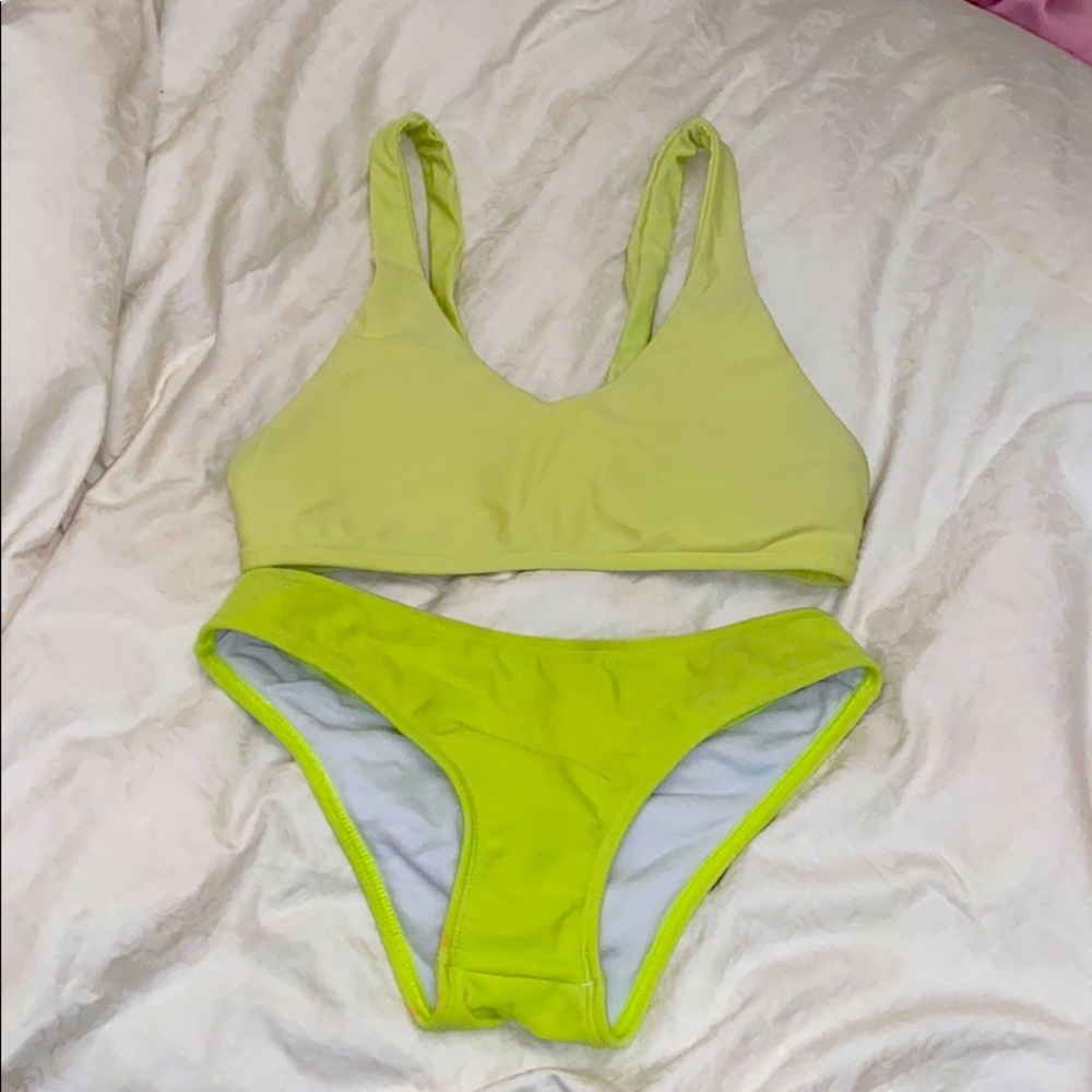 neon yellow bikini